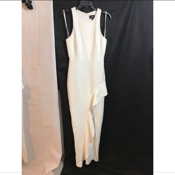 NEW $228 Xscape‎ Ruffle Column Gown Ivory [Size 4 ] - Picture 3 of 9